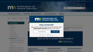 Employment information / Minnesota Department of Human Services