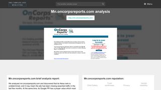 Mn On Corps Reports. OnCorps Reports™ - The Online Reporting ...