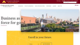 Carlson School of Management: Business as a force for good