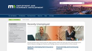 Recently Unemployed / Minnesota Department of Employment and ...