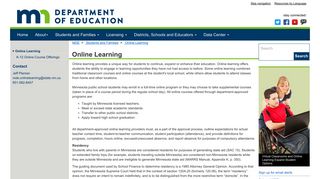 Online Learning - MDE - Minnesota.gov