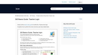 SiD Basics Guide: Teacher Login – MN ABE Data System Online Help