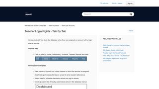 Teacher login rights - tab by tab – MN ABE Data System Online Help