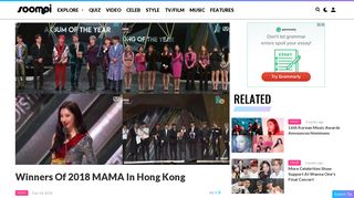Winners Of 2018 MAMA In Hong Kong | Soompi