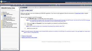 MNLARS Online Help - MNLARS Login Form