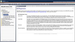 Self Registration - MNLARS Login Form