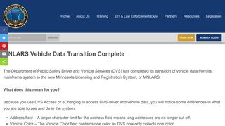 Changes as DVS transitions to MNLARS