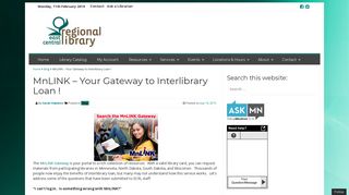 MnLINK – Your Gateway to Interlibrary Loan ! – East Central Regional ...