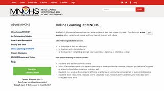 Online Learning at MNOHS - THE Minnesota Online High School ...
