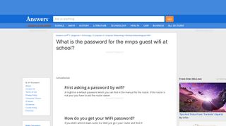 What is the password for the mnps guest wifi at school - Answers.com