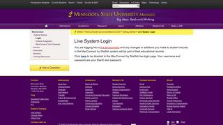 Login - Minnesota State University, Mankato