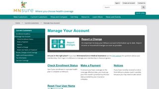 Manage Your Account / MNsure