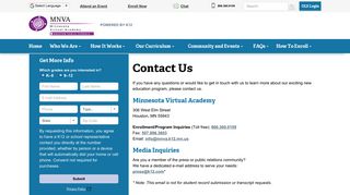 Contact Us | Minnesota Virtual Academy - MNVA! - K12.com