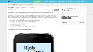 Mob2SMS - Free SMS In India Application Portfolio by White Way ...