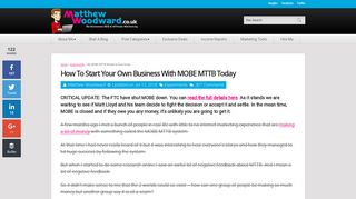 How To Start Your Own Business With MOBE MTTB Today