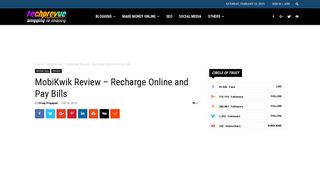 MobiKwik Review - Recharge Online and Pay Bills - TechPrevue