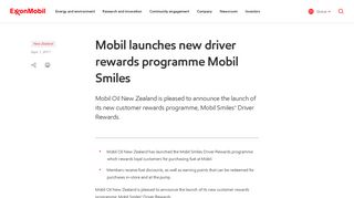 Mobil launches new driver rewards programme, Mobil Smiles