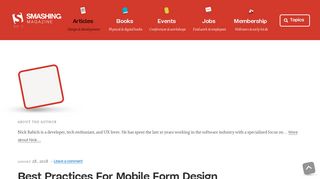 Best Practices For Mobile Form Design — Smashing Magazine