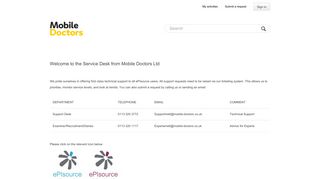 the Service Desk from Mobile Doctors Ltd - iSaaS Technology Service ...
