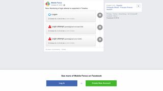 Mobile Fence - Now, Monitoring of login attempt is... | Facebook