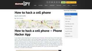 How to hack a cell phone - Phone Hacker App Real-Time - TheTruthSpy