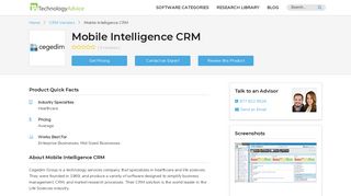 Mobile Intelligence CRM Reviews | TechnologyAdvice