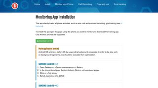 Tracking app - Installation - MobileRecorder24