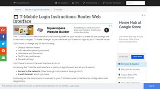 T-Mobile Login: How to Access the Router Settings | RouterReset