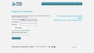 Forgot your password? - MobileVoip | Mobile Voip app for iPhone ...
