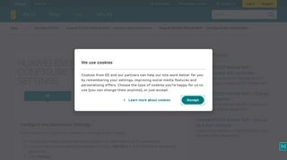Huawei E5330 Mobile WiFi - Configure the connection settings - EE
