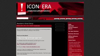 Blackberry Email Setup | Icon Era Computer Support Services