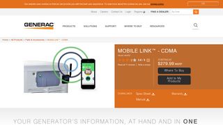 Generac Power Systems - Mobile Link Home Generator Monitoring ...