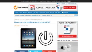 How to set up a MobileMe account on the iPad - iPad user Guides ...