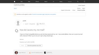 how do I access my .me mail? - Apple Community