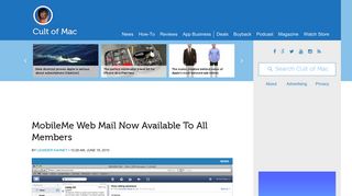 MobileMe Web Mail Now Available To All Members | Cult of Mac