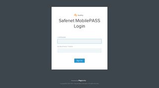 Safenet MobilePASS Login