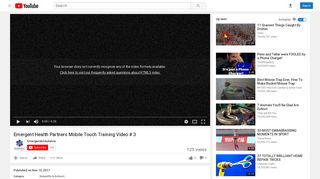 Emergent Health Partners Mobile Touch Training Video # 3 - YouTube