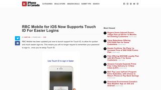RBC Mobile for iOS Now Supports Touch ID For Easier Logins ...