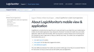 About LogicMonitor's mobile view & application - LogicMonitor