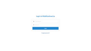 Login | MobilizeAmerica - Events · MobilizeAmerica