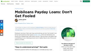Mobiloans Payday Loans: Don't Get Fooled - NerdWallet