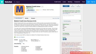 Mobiloil Credit Union Reviews - WalletHub