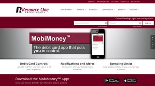 MobiMoney - Debit Card App - Resource One Credit Union