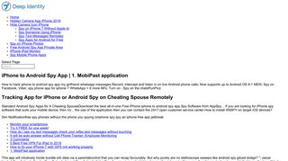 iPhone to Android Spy App | 1. MobiPast application - Deep Identity
