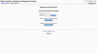 Mobius Institute: Vibration and Alignment Training: Login to the site