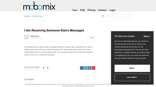 I Am Receiving Someone Else's Messages – MoboMix