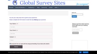 Global Survey Sites » Mobrog Sign-up