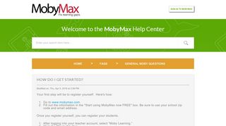 How do I get started? : MobyMax Help Center
