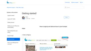 Getting started! – Mobypicture Support