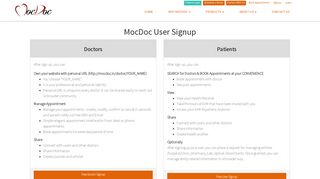Signup|MocDoc|User.
